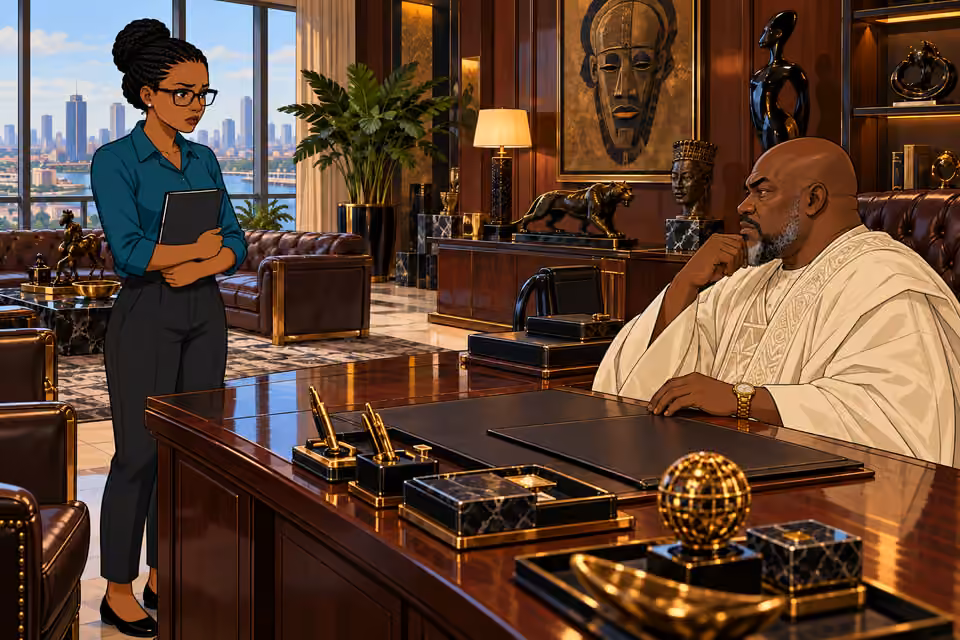 Dede holds Asukwo’s gaze as she realizes he knows.