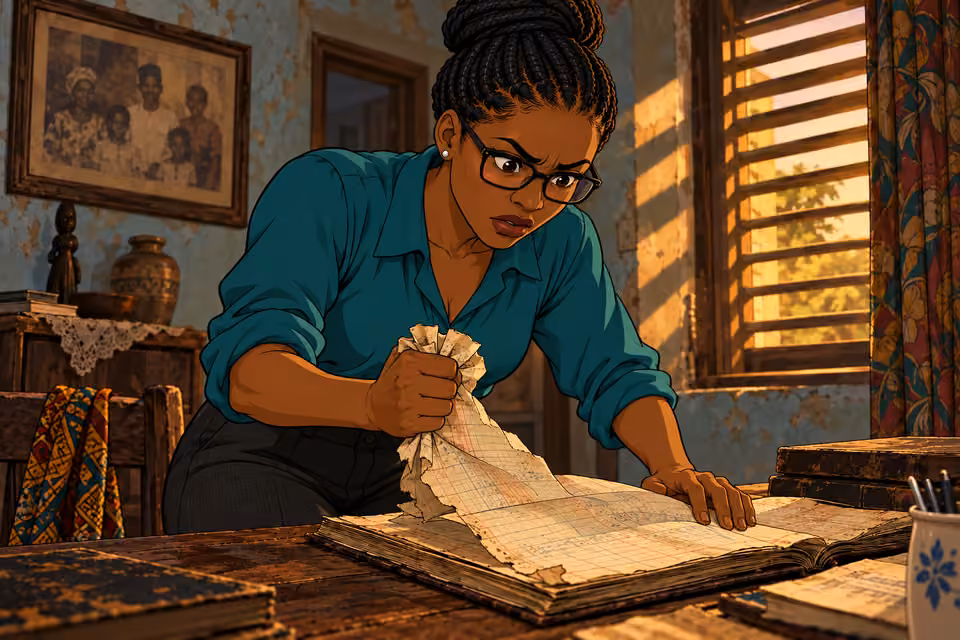 Dede grips the damning ledger with renewed determination.