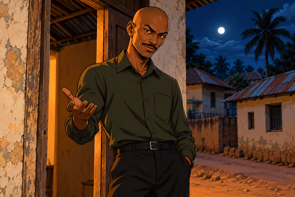 The stranger taunts Hassan about the missing accountant.