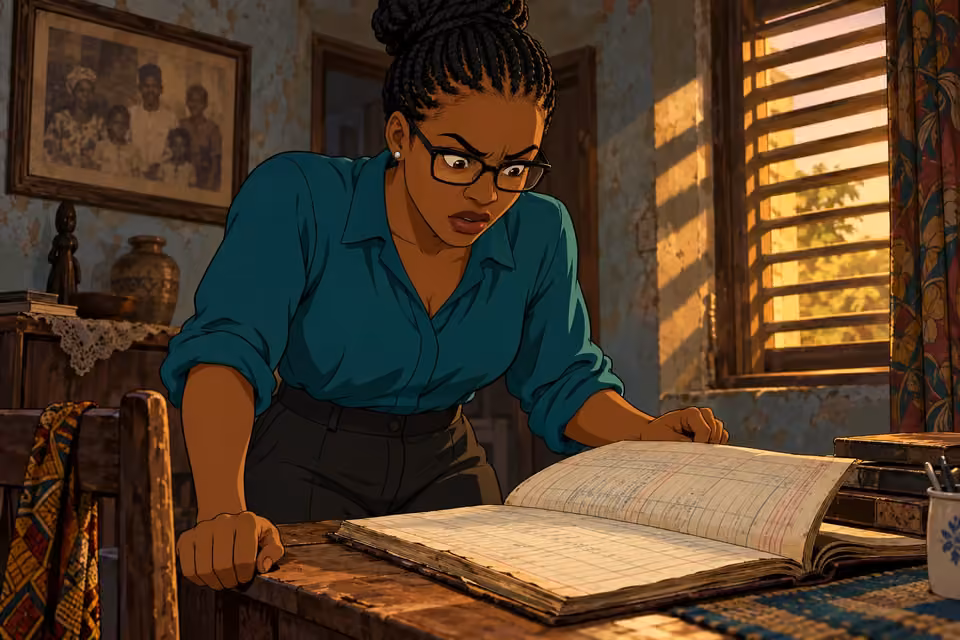 Dede discovers her uncle's involvement in a faded ledger.