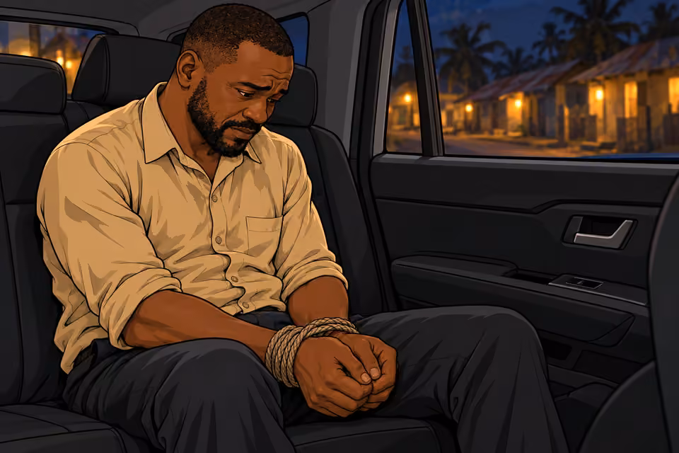 Hassan recognizes that his pursuit has delivered him to Asukwo.