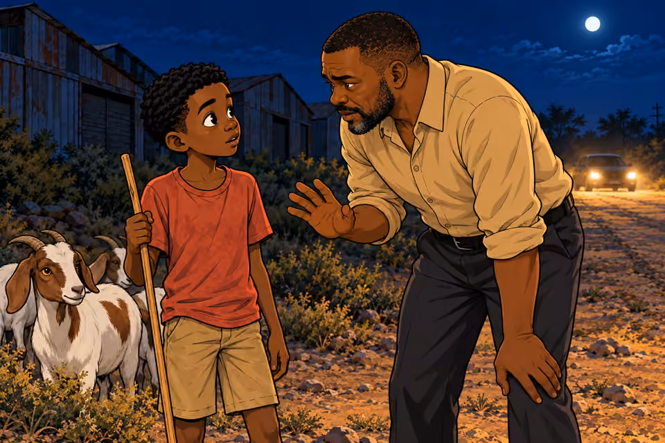 Hassan urgently asks the boy to carry a message.