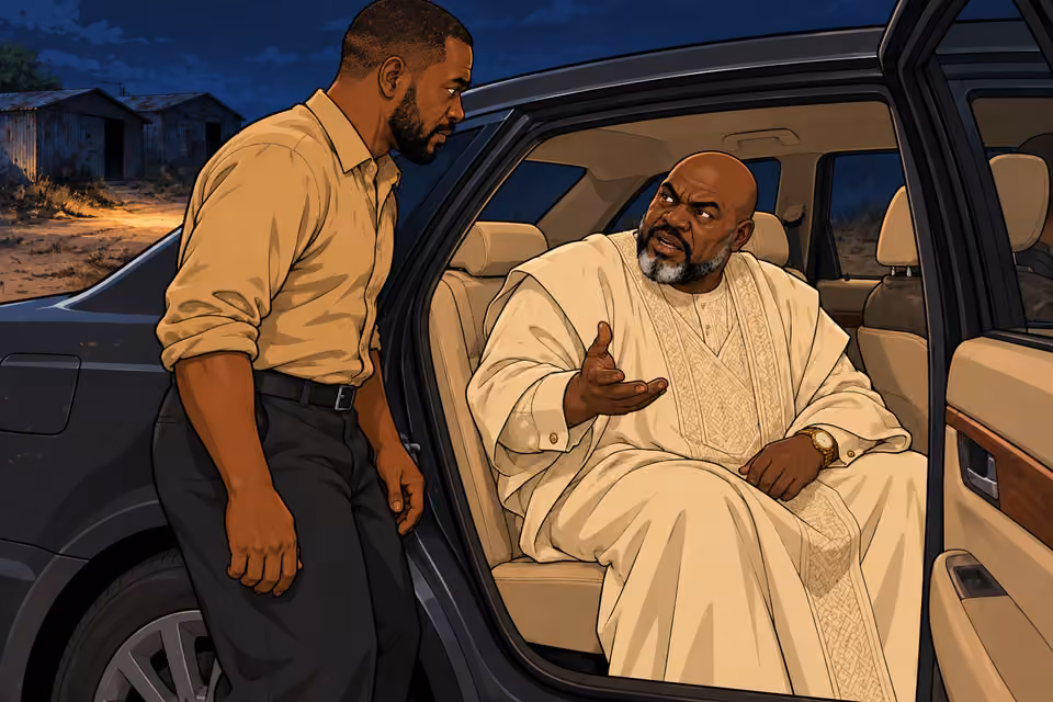 Asukwo questions Hassan when he returns.