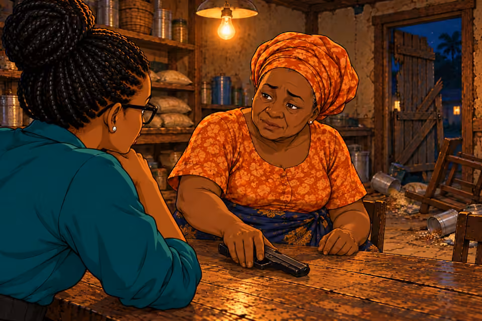 Yemisi sets down her pistol and reveals her connection to Dede’s father.