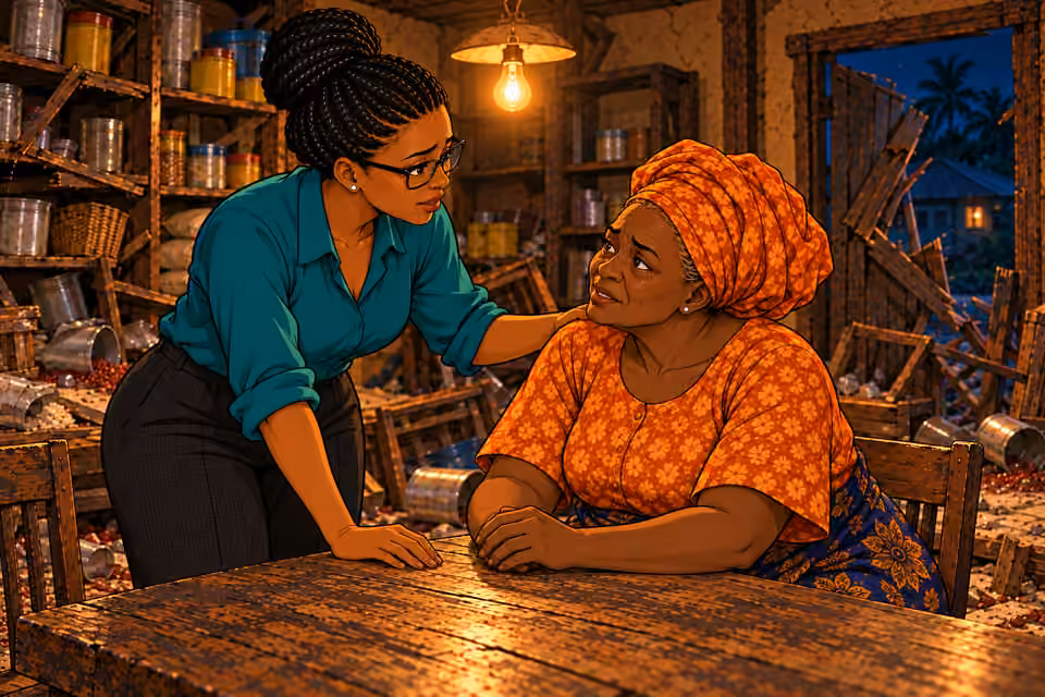 Dede thanks her aunt for saving them.
