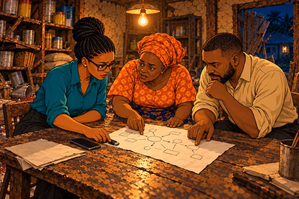Dede, Yemisi and Hassan begin piecing together an exposure plan.