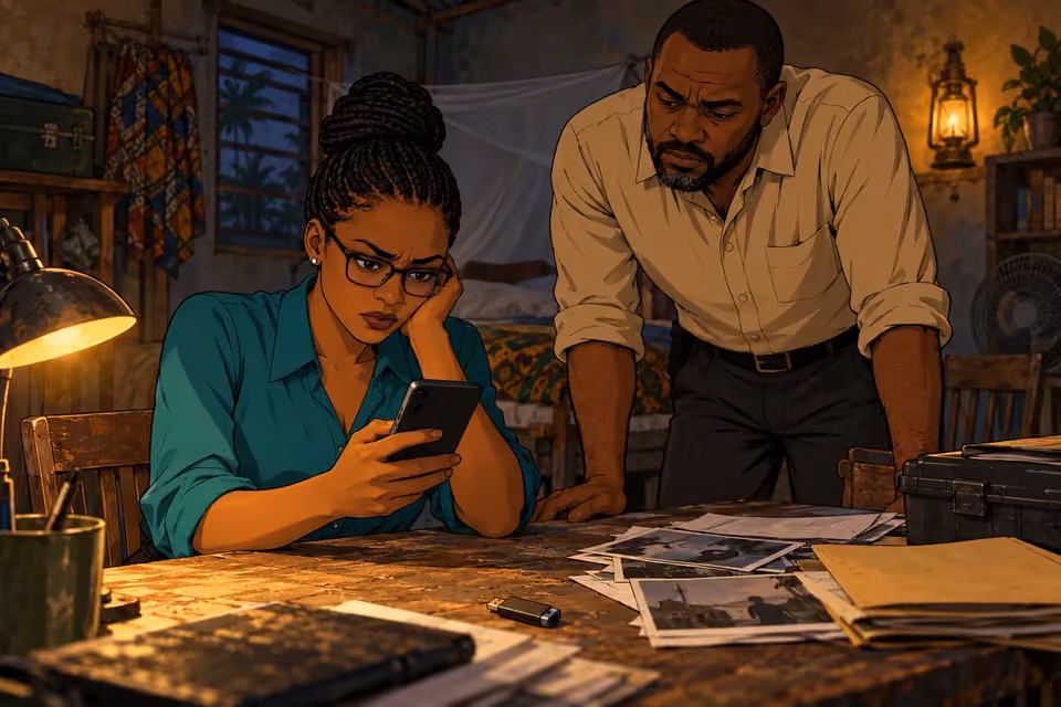 Dede and Hassan study a confiscated phone as their plans falter.