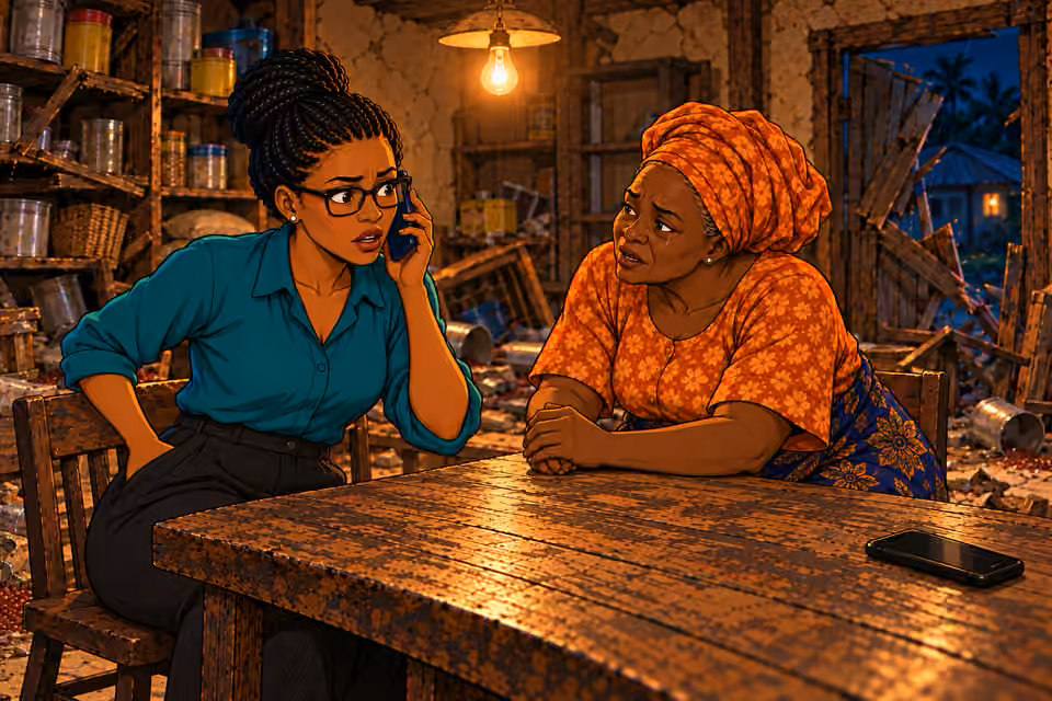 Dede answers an unexpected call on her personal phone.