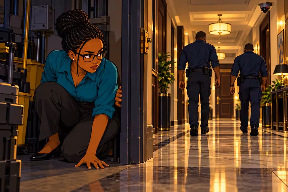 Dede uses familiar routes to slip past security.
