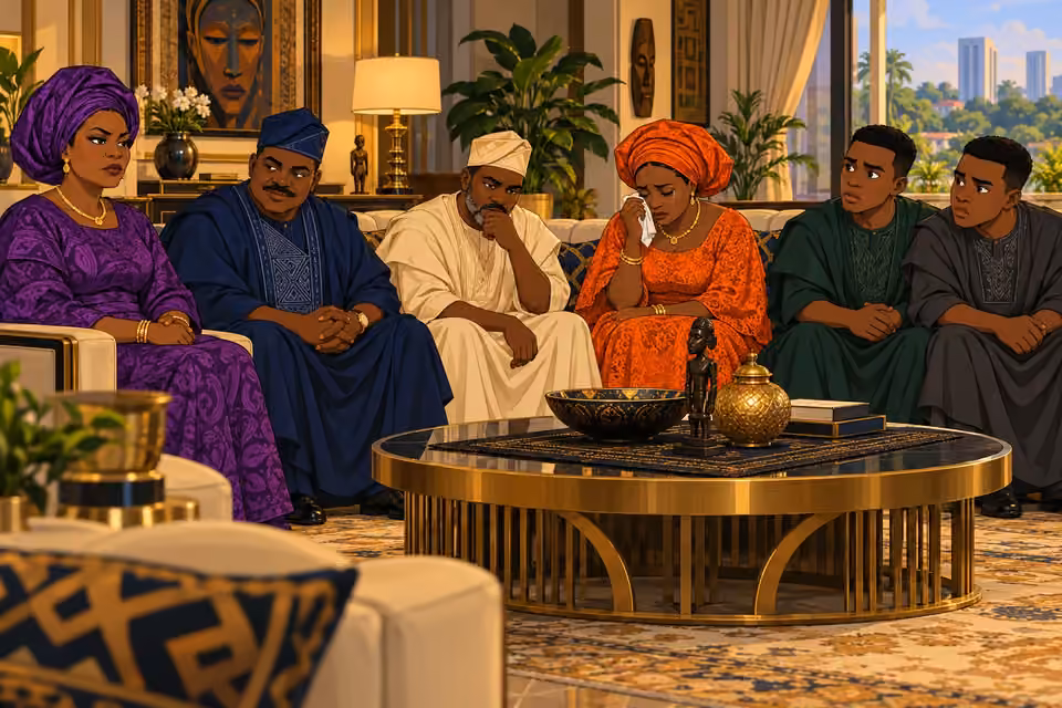 The siblings reveal their different temperaments while gathered in the sitting room.