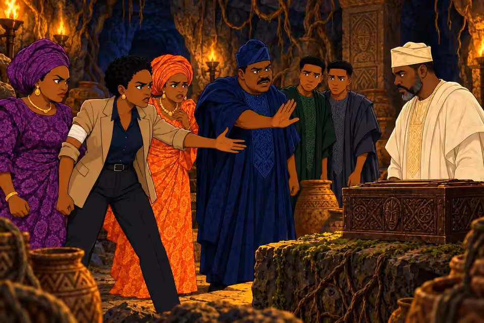 The siblings enter the cavern, bringing accusations and suspicion.