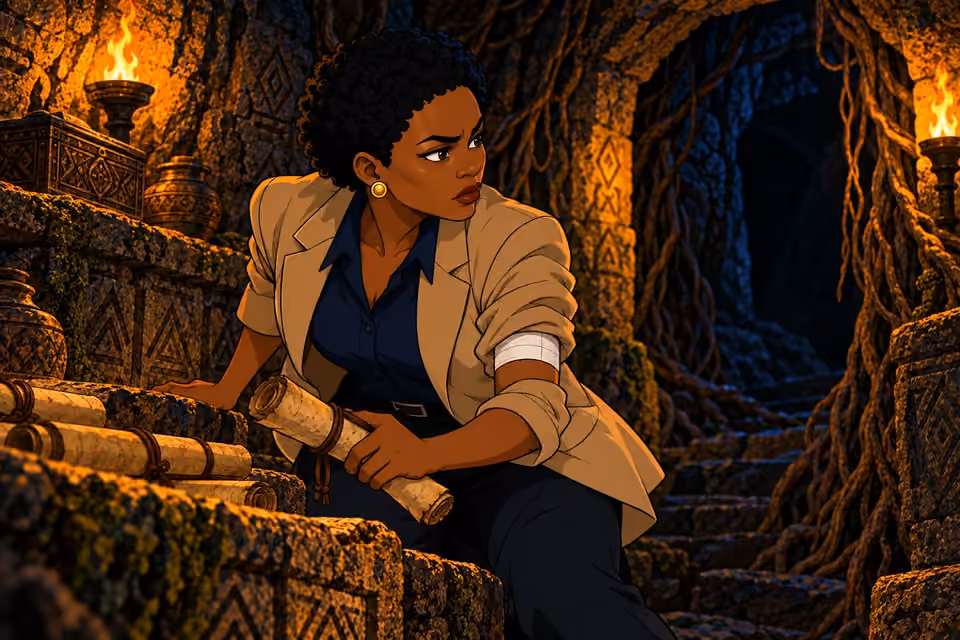 Adegoke turns toward the cavern passage, realizing the danger of Deji’s ambition.