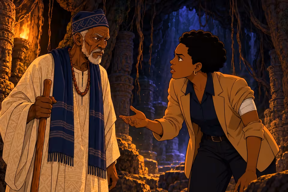 Adegoke asks Baba Ayodele whether the ritual can be reversed.