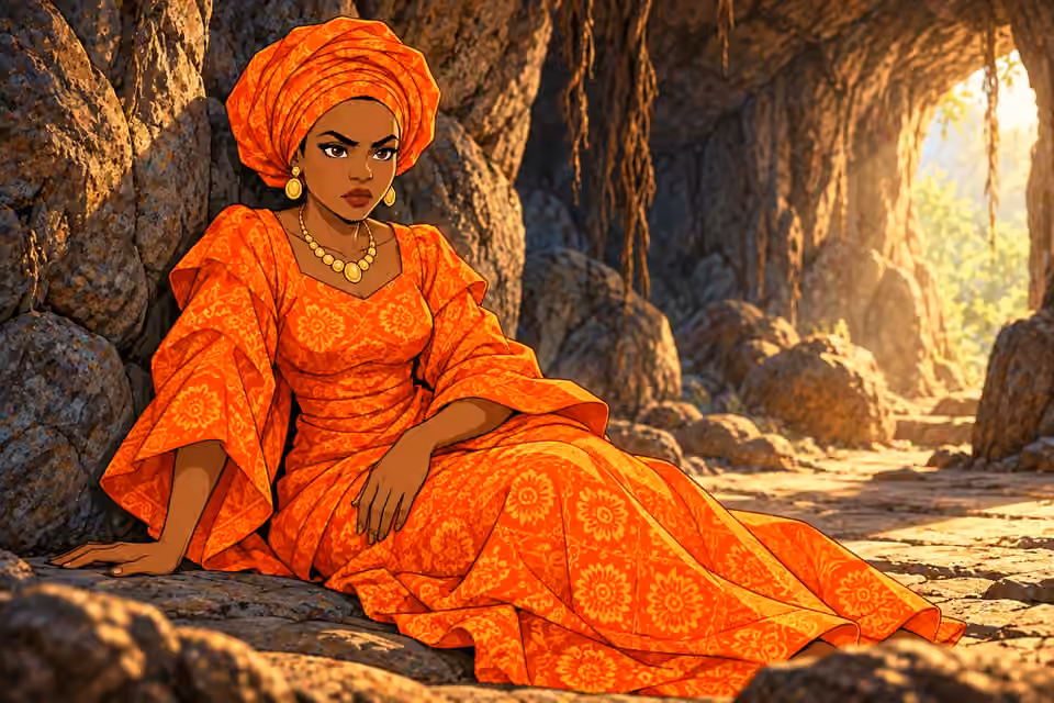 Moji rests in silence, her exhausted face marked by determination.