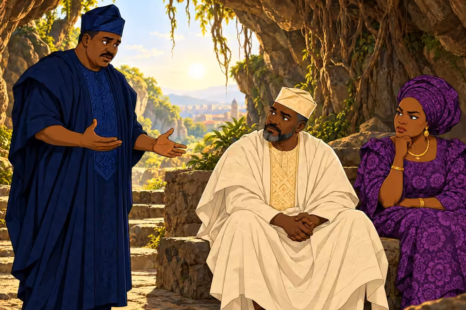 Deji proposes help from scholars and spiritual advisors while Yinka and Ayo consider it.