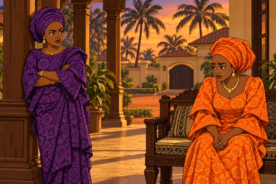 Yinka and Moji share an uneasy silence as doubt strains the family’s unity.