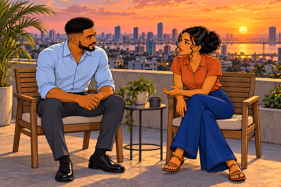 On Na’ibi’s rooftop, Amara turns to him with a serious question.