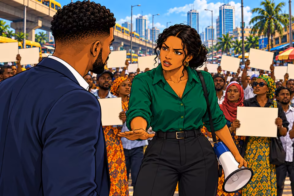 Amara worries that the distraction undermines the protest.