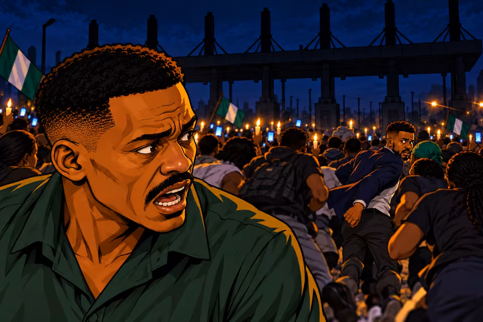 Aondo urges Naibi to go as the crowd separates them again.