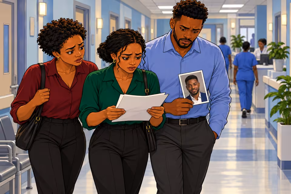 The three friends continue searching hospitals and stations for Naibi.