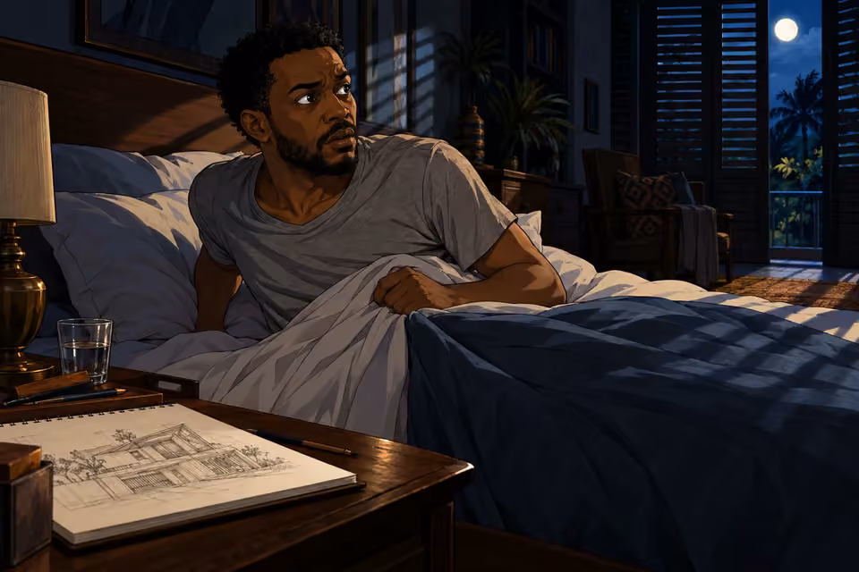 An unexplained nighttime thud jolts Timi awake.