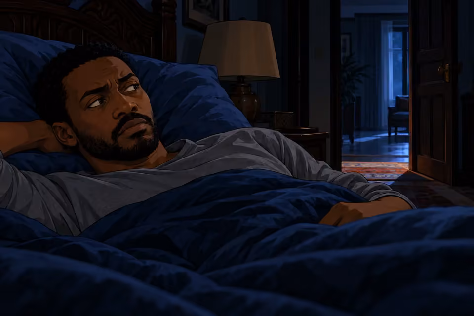 Timi tries to sleep again, but his unease remains.