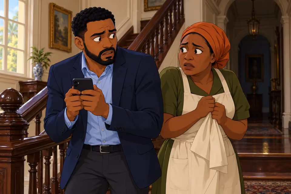 Timi and Nkechi exchange frightened looks after the warning.