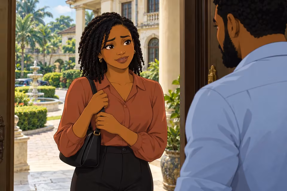 Kemi explains her visit with a tentative smile.