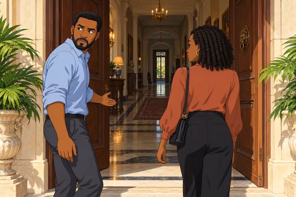 Timi lets Kemi enter while wondering about Adaeze's intentions.