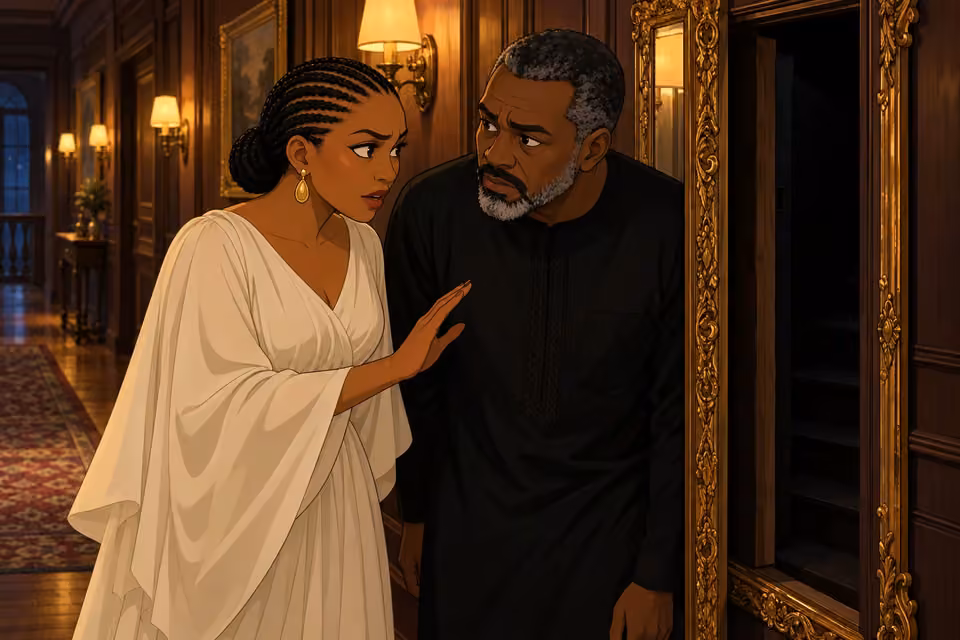Adaeze warns Chidi that their plans must remain secret.