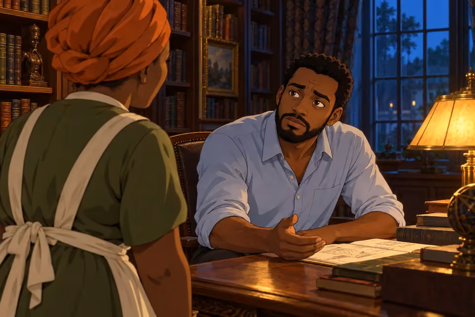 Timi looks up wearily and asks Nkechi what is wrong.