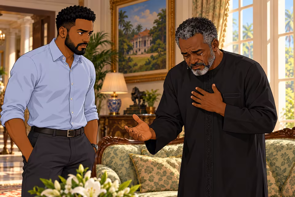 Chidi weeps as he confesses their desperate bargain.