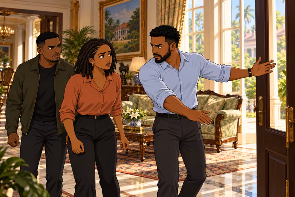 Timi urges Kemi and Dayo to leave immediately.