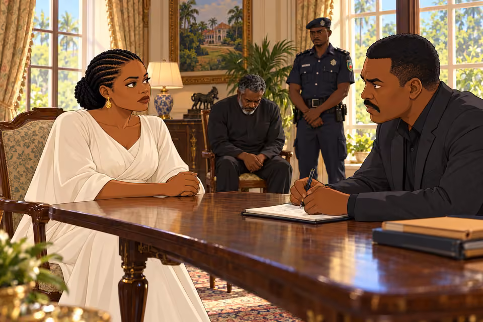 Adaeze confesses during the police interrogation.