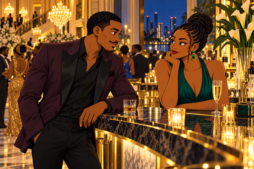 Femi lowers his voice to charm Sade.