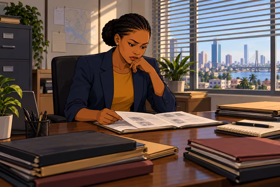 Ada reviews her information on Kunle’s team.