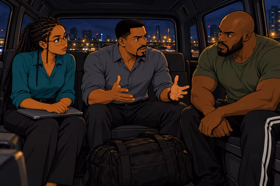 Kunle tells the others they must regroup.