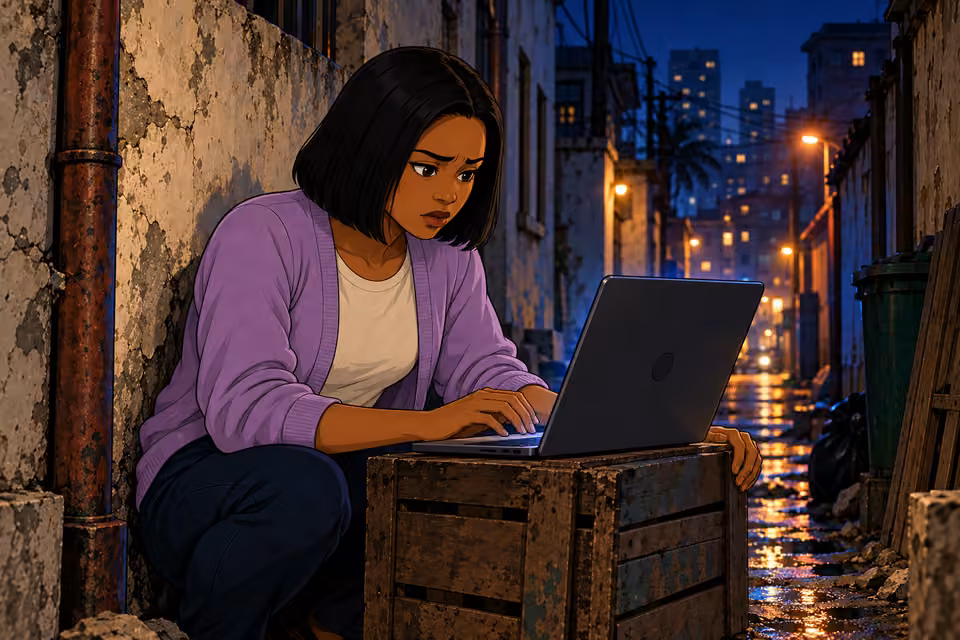 Bola gathers her courage and begins the diversion.