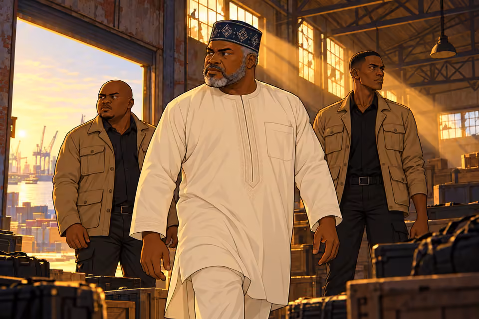 Alhaji arrives with his own allies.