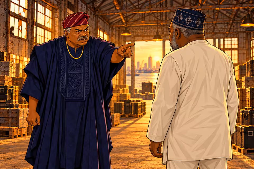 Olumide reacts furiously to Alhaji.