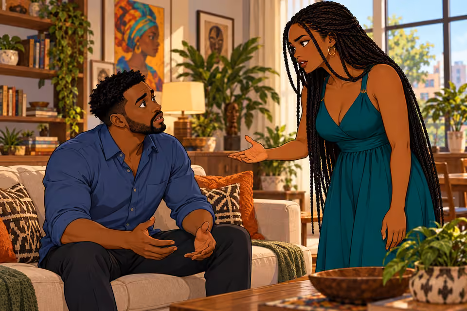 Amara tells Shina that he must seek professional help.