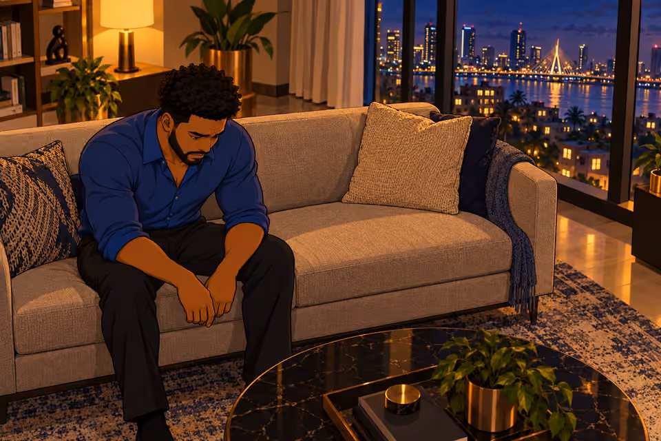 Ashamed and depleted, Shina fears that Amara cannot accept him.