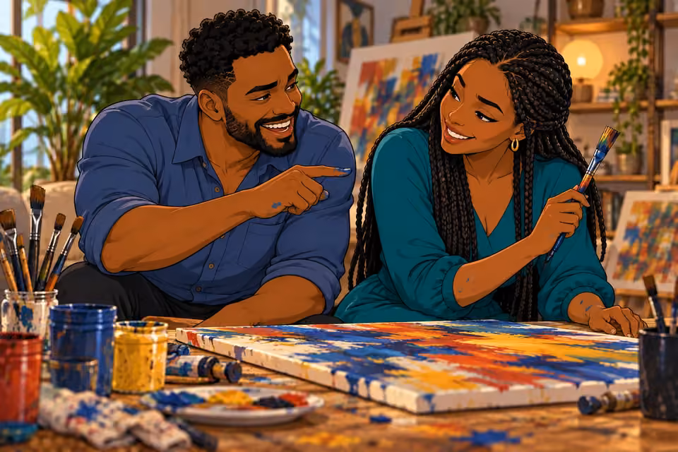 Amara and Shina rediscover a playful closeness.