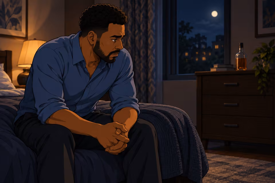 Shina struggles to resist numbing his remorse.