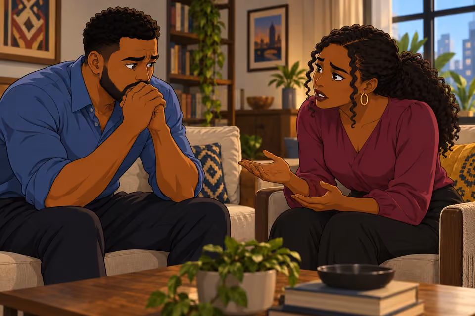 Halima tells Shina about the painful history of his parents’ marriage.