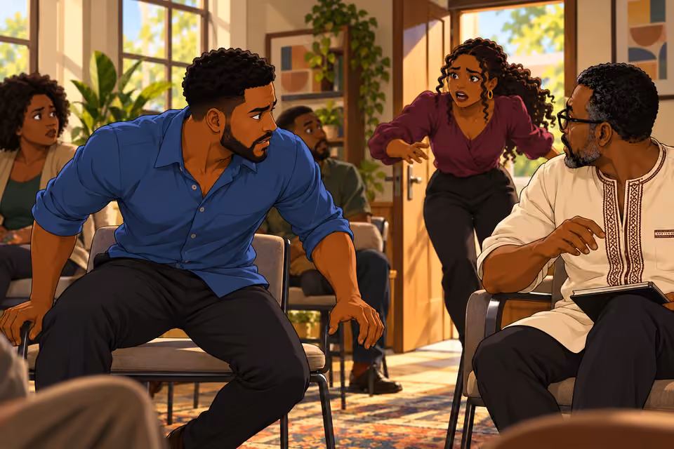 Halima brings terrifying news into the therapy room.