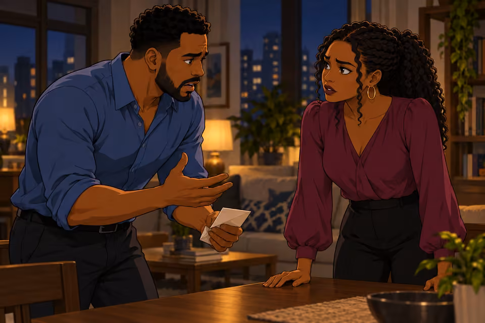 Shina tells Halima about the note and his failed search.