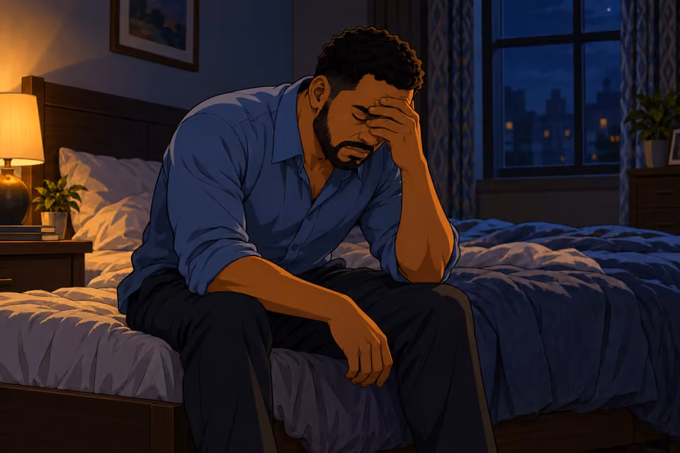 Shina lies awake with regret and fear about the future.