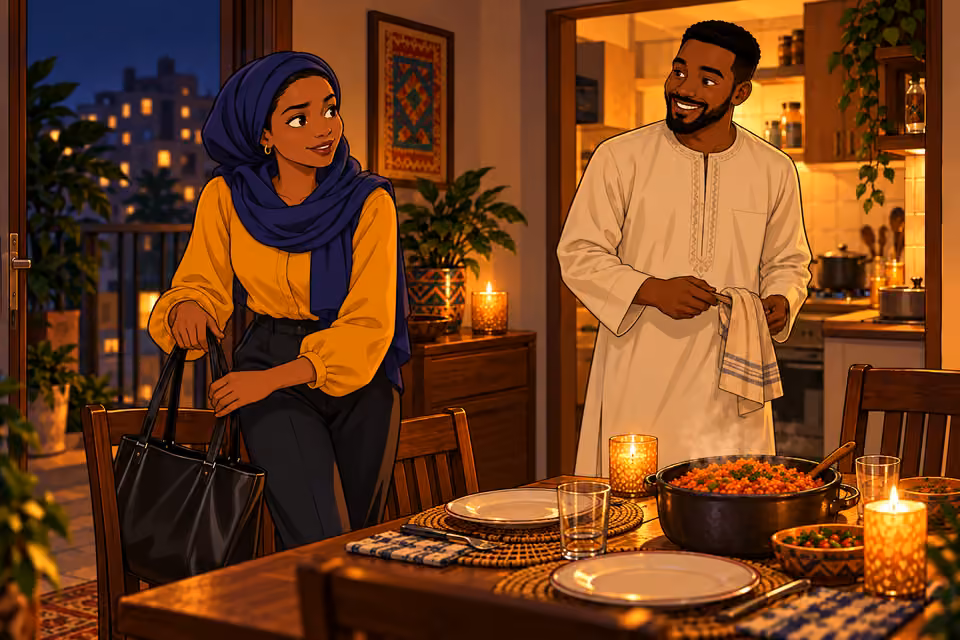 Fatima smiles while setting aside her unease.