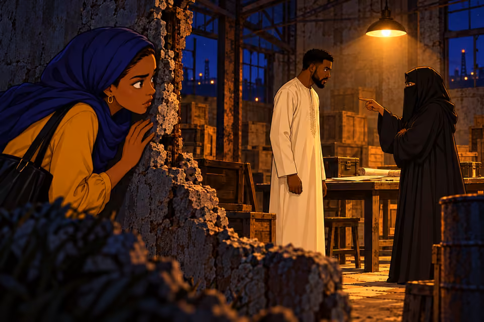 The veiled woman gives Ibrahim a chilling order.